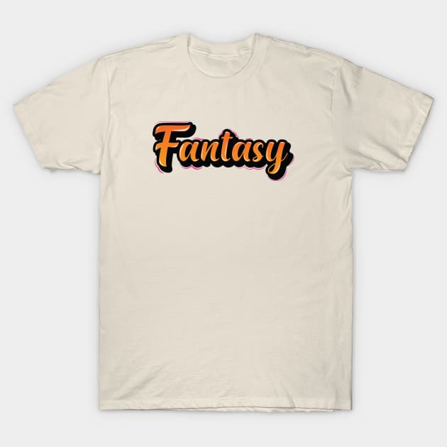 Retro Megical Fantasy Lettering T-Shirt by DriSco